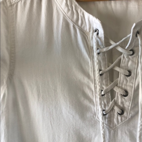 BCBGMaxazria White Lace Front Shift Dress Small - Picture 6 of 7